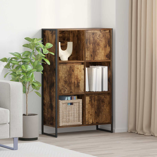 Book Cabinet 68 x 30 x 108.5 cm Engineered Wood Smoke Oak