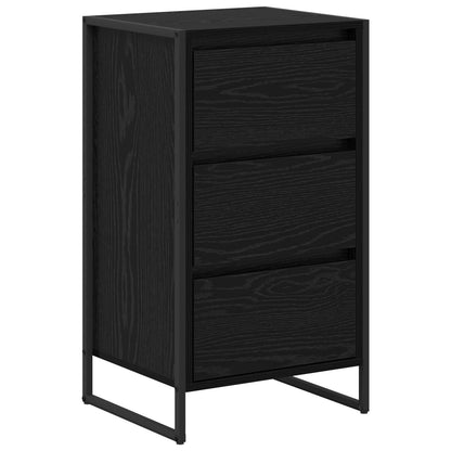 Sideboard Black Oak 42 x 36 x 75.5 cm Engineered Wood