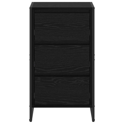 Sideboard Black Oak 42 x 36 x 75.5 cm Engineered Wood
