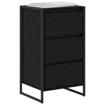 Sideboard Black Oak 42 x 36 x 75.5 cm Engineered Wood