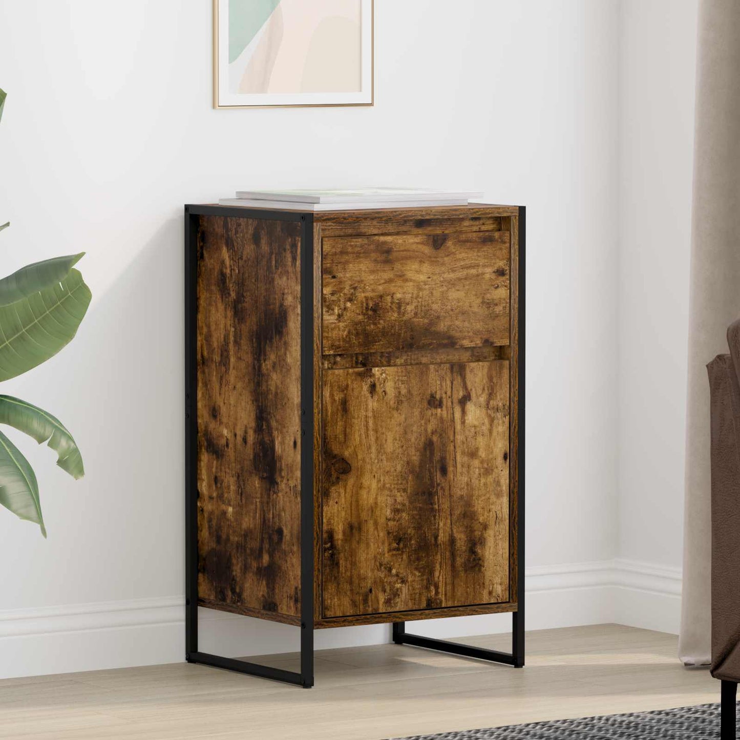 Sideboard Smoke Oak 43 x 36 x 75.5 cm Engineered Wood