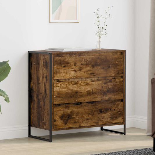 Sideboard Smoke Oak 79 x 36 x 75.5 cm Engineered Wood