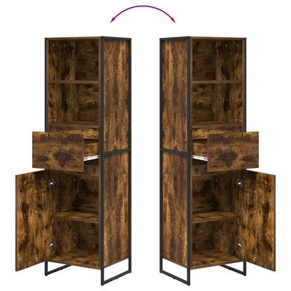 Book Cabinet Smoke Oak 43 x 36 x 150.5 cm Engineered Wood
