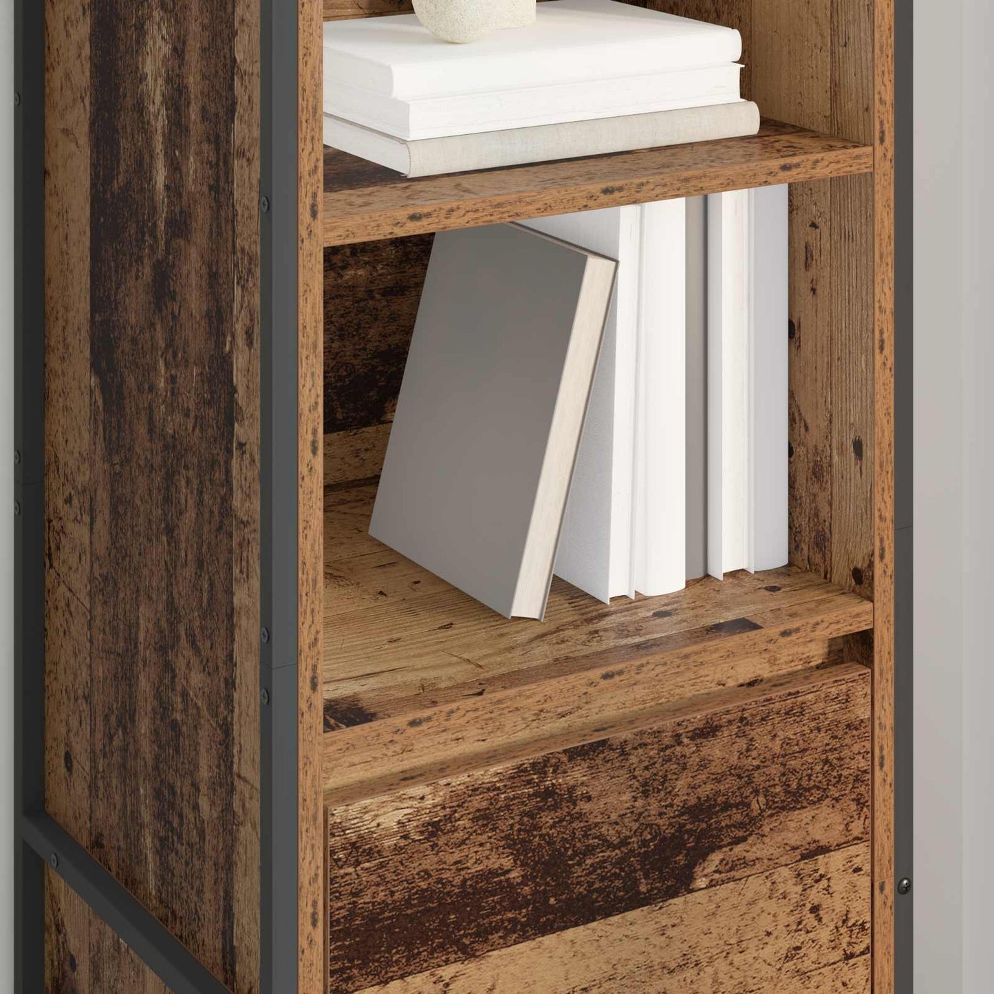 Book Cabinet Old Wood 43 x 36 x 150.5 cm Engineered Wood