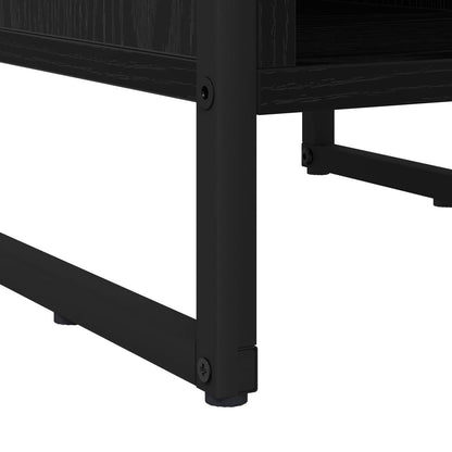 Bedside Table 2 pcs Black Oak 39.5 x 30 x 50 cm Engineered Wood