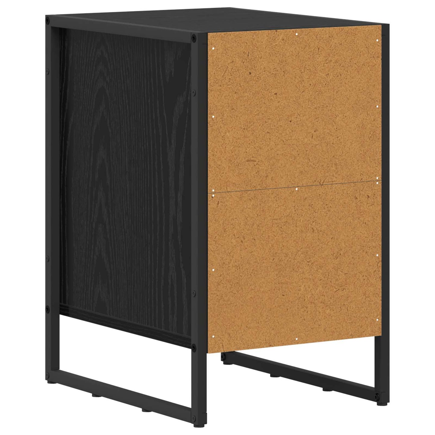 Bedside Table 2 pcs Black Oak 39.5 x 30 x 50 cm Engineered Wood