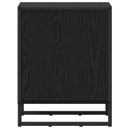 Bedside Table 2 pcs Black Oak 39.5 x 30 x 50 cm Engineered Wood