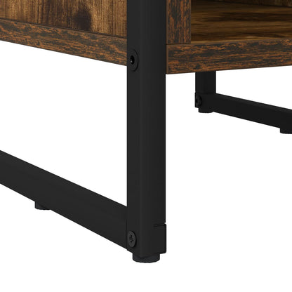 Bedside Table Smoke Oak 39.5 x 30 x 50 cm Engineered Wood