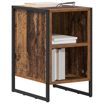 Bedside Table Old Wood 39.5 x 30 x 50 cm Engineered Wood