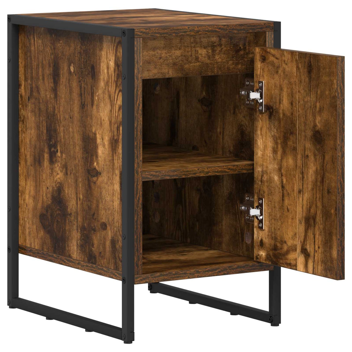 Bedside Table Smoke Oak 39.5 x 30 x 50 cm Engineered Wood