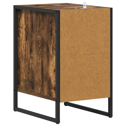 Bedside Table Smoke Oak 39.5 x 30 x 50 cm Engineered Wood
