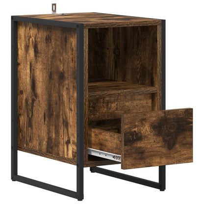 Bedside Table 2 pcs Smoke Oak 39.5 x 30 x 50 cm Engineered Wood