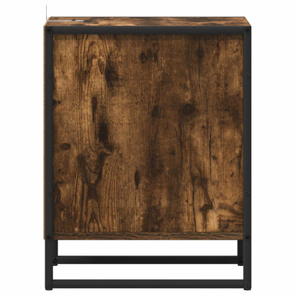 Bedside Table 2 pcs Smoke Oak 39.5 x 30 x 50 cm Engineered Wood