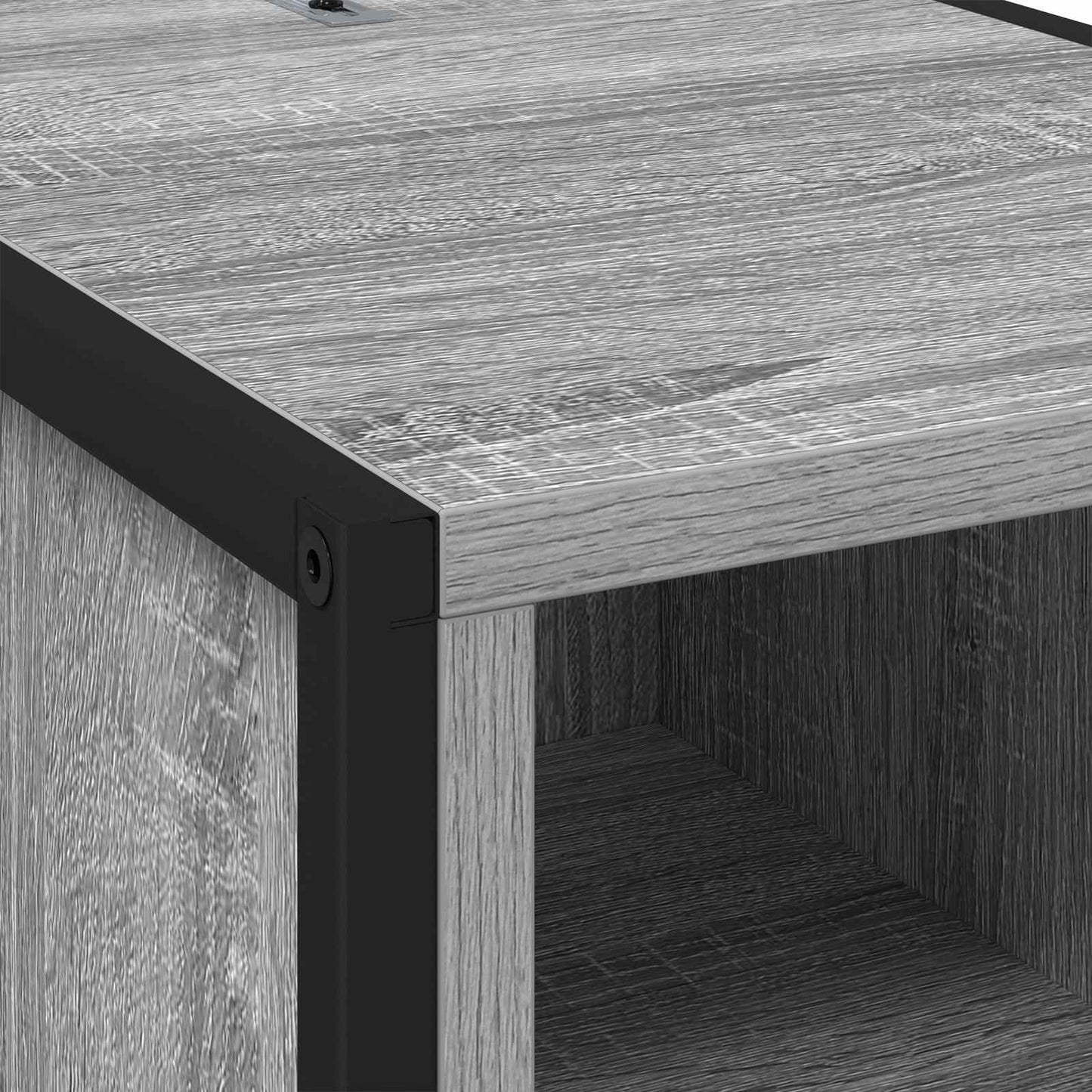 Bedside Table with Drawer 2 pcs Grey Sonoma 39.5 x 30 x 50 cm