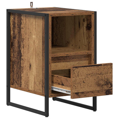 Bedside Table Old Wood 39.5 x 30 x 50 cm Engineered Wood