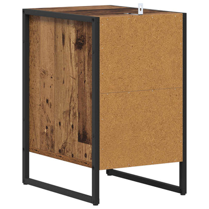Bedside Table Old Wood 39.5 x 30 x 50 cm Engineered Wood