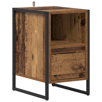 Bedside Table 2 pcs Old Wood 39.5 x 30 x 50 cm Engineered Wood