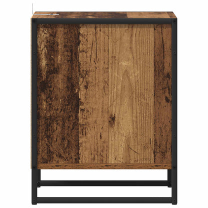 Bedside Table 2 pcs Old Wood 39.5 x 30 x 50 cm Engineered Wood