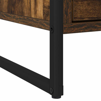 Bedside Table 2 pcs Smoke Oak 50 x 39.5 x 50 cm Engineered Wood