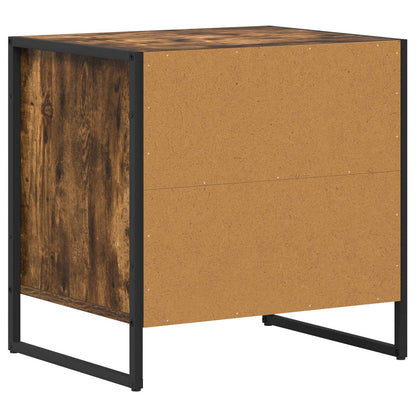 Bedside Table 2 pcs Smoke Oak 50 x 39.5 x 50 cm Engineered Wood