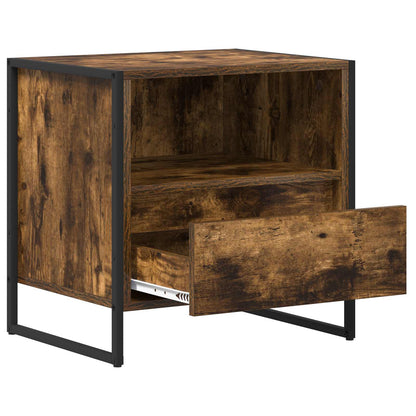 Bedside Table 2 pcs Smoke Oak 50 x 39.5 x 50 cm Engineered Wood