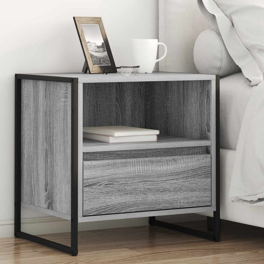 Bedside Table 2 pcs Grey Sonoma 50 x 39.5 x 50 cm