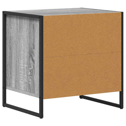 Bedside Table with Drawer 2 pcs Grey Sonoma 50 x 39.5 x 50 cm