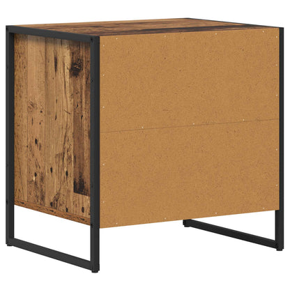 Bedside Table Old Wood 50 x 39.5 x 50 cm Engineered Wood