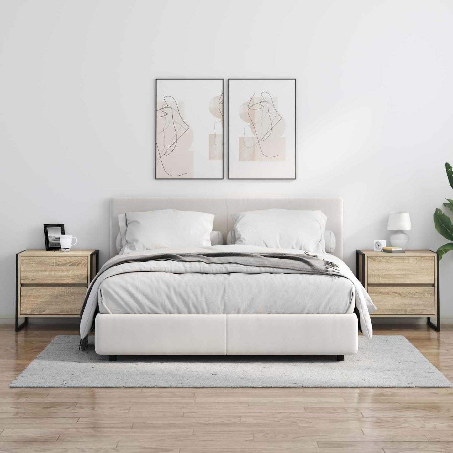 Bedside Table Sonoma 50 x 39.5 x 50 cm Engineered Wood
