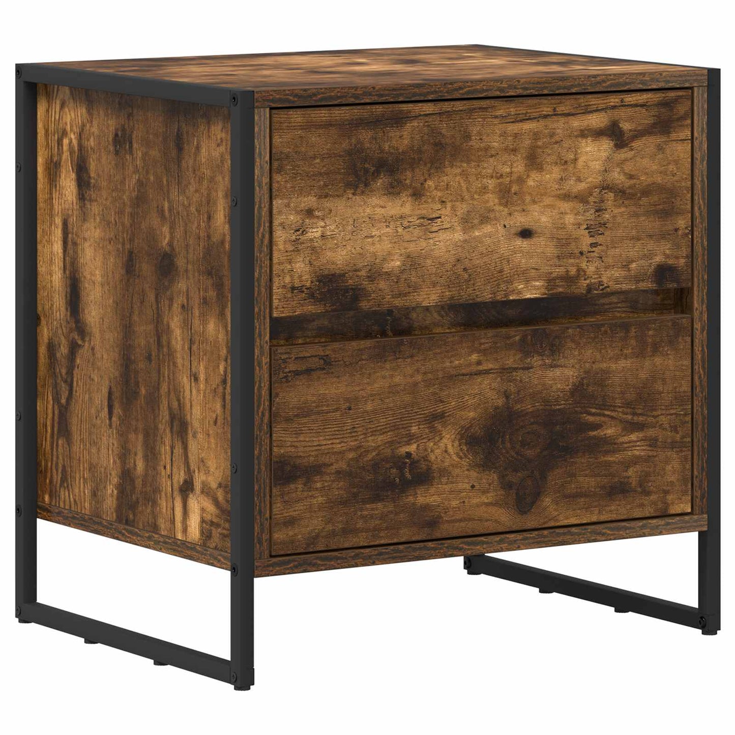 Bedside Table Smoke Oak 50 x 39.5 x 50 cm Engineered Wood