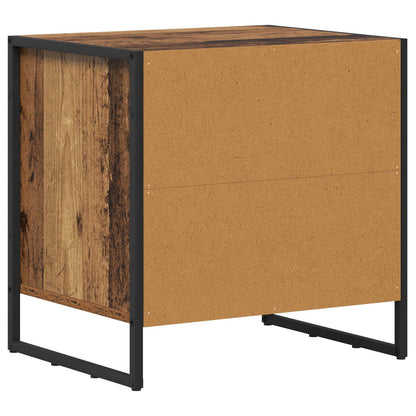 Bedside Table 2 pcs Old Wood 50 x 39.5 x 50 cm Engineered Wood