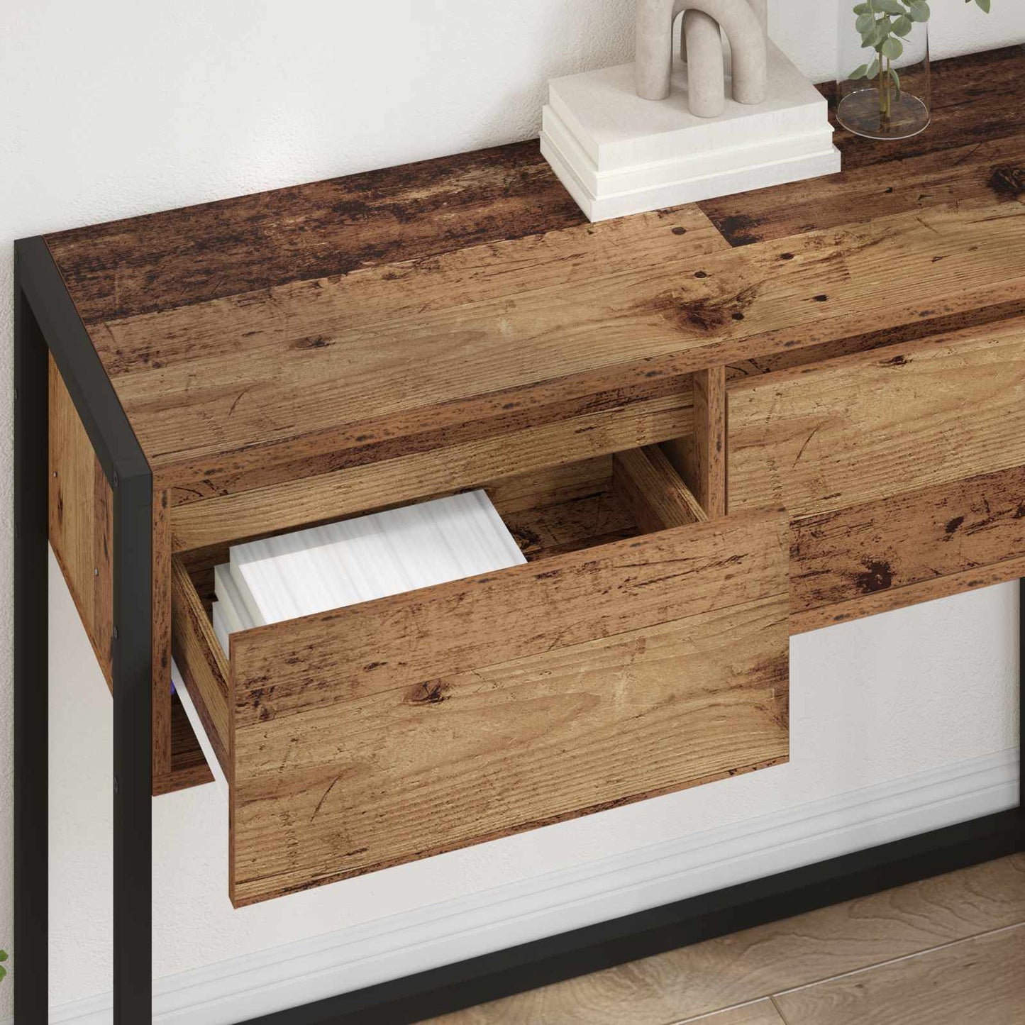 End Table Old Wood 100 x 36 x 75 cm Engineered Wood