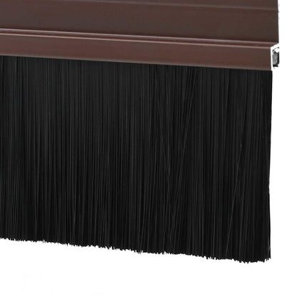 Self-adhesive Door Brush Seals 2 pcs Brown 100 cm