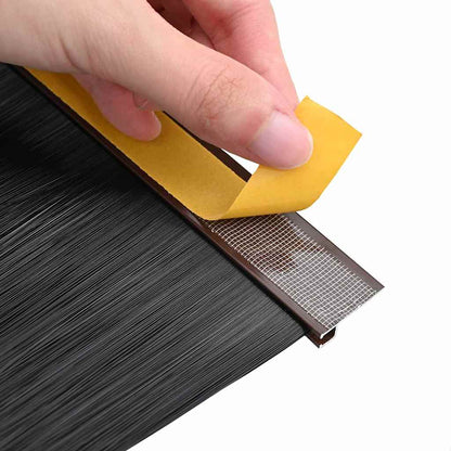 Self-adhesive Door Brush Seals 2 pcs Brown 100 cm