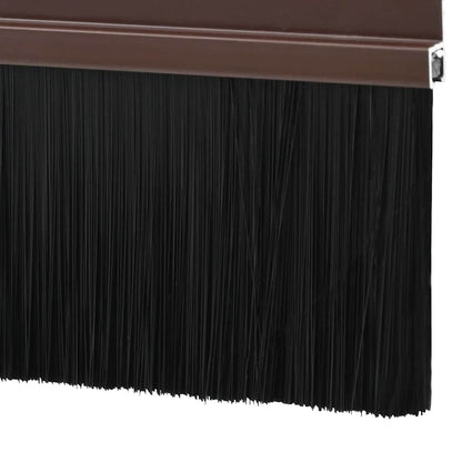 Self-adhesive Door Brush Seals 6 pcs Brown 100 cm
