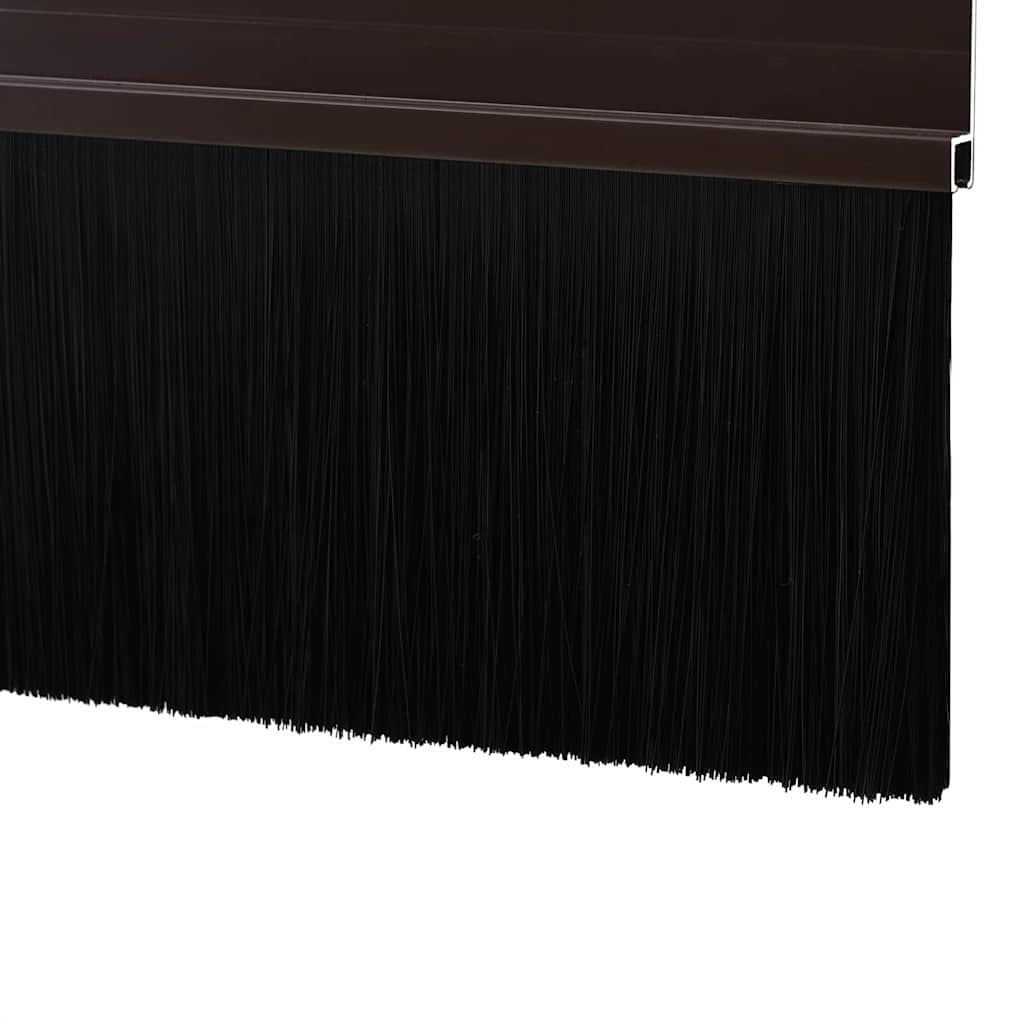 Self-adhesive Door Brush Seals 6 pcs Brown 100 cm
