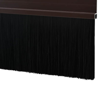 Self-adhesive Door Brush Seals 6 pcs Brown 100 cm