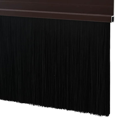 Self-adhesive Door Brush Seals 12 pcs Brown 100 cm
