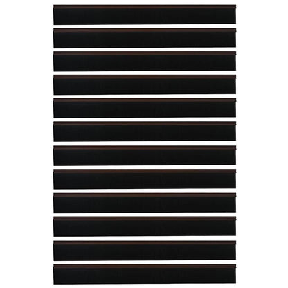 Self-adhesive Door Brush Seals 12 pcs Brown 100 cm