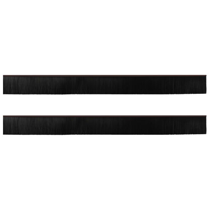Self-adhesive Door Brush Seals 2 pcs Brown 100 cm