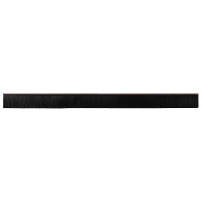 Self-adhesive Door Brush Seals 12 pcs Brown 100 cm