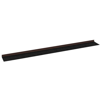 Self-adhesive Door Brush Seals 12 pcs Brown 100 cm