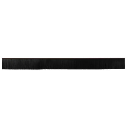 Self-adhesive Door Brush Seals 12 pcs Brown 100 cm