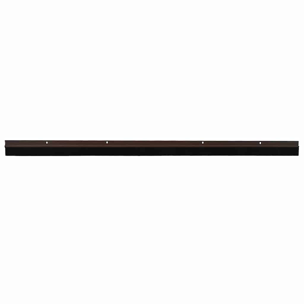 Screw-on Door Brush Seals 2 pcs Brown 100 cm Aluminium Alloy