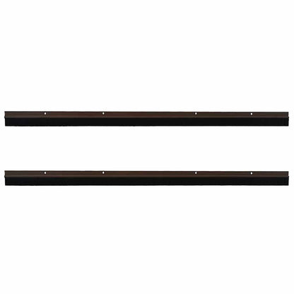 Screw-on Door Brush Seals 2 pcs Brown 100 cm Aluminium Alloy