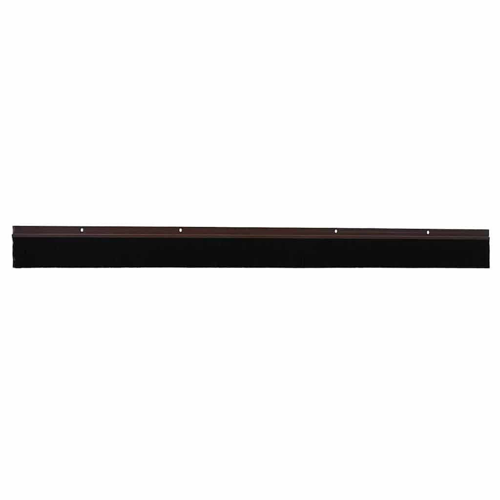 Screw-on Door Brush Seals 2 pcs Brown 100 cm Aluminium Alloy