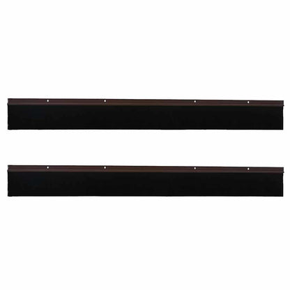 Screw-on Door Brush Seals 2 pcs Brown 100 cm Aluminium Alloy