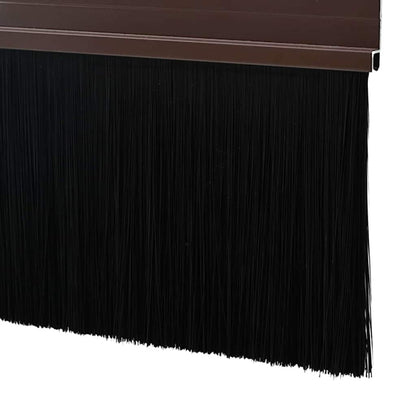 Screw-on Door Brush Seals 6 pcs Brown 100 cm Aluminium Alloy