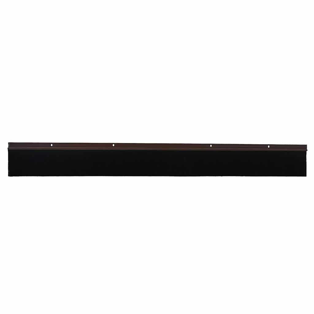 Screw-on Door Brush Seals 12 pcs Brown 100 cm Aluminium Alloy