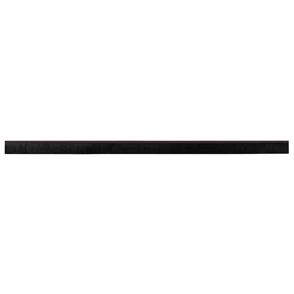 Screw-on Door Brush Seals 2 pcs Brown 100 cm Aluminium Alloy